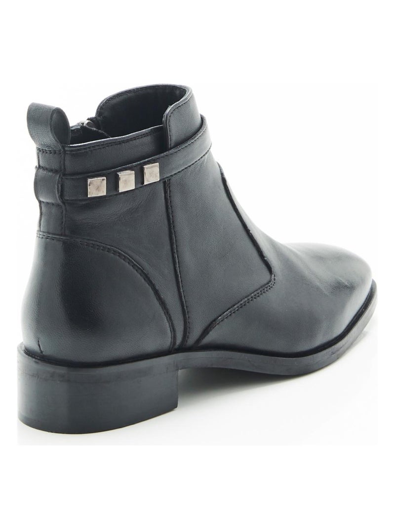 Boots avec bride fantaisie - Damart Noir - Kiabi