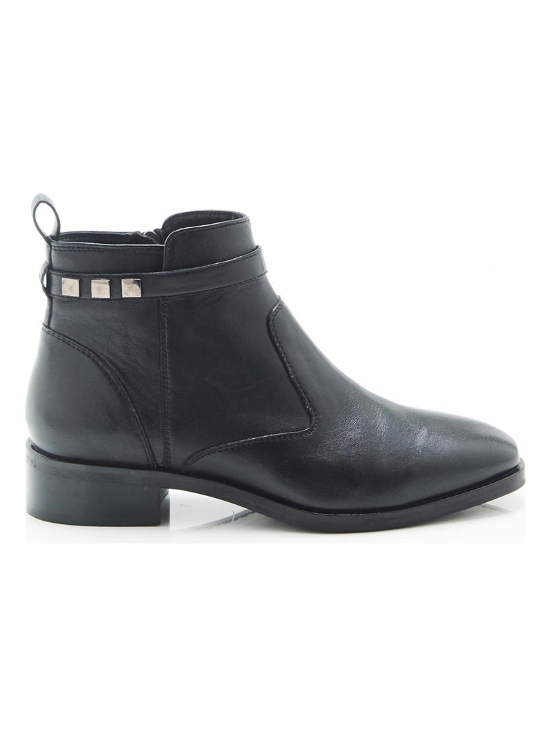 Boots avec bride fantaisie - Damart Noir - Kiabi