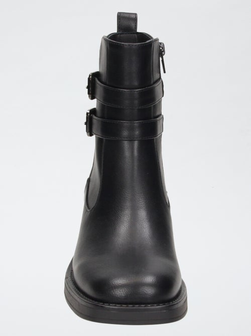 Boots avec brides et ouverture zippées - Kiabi