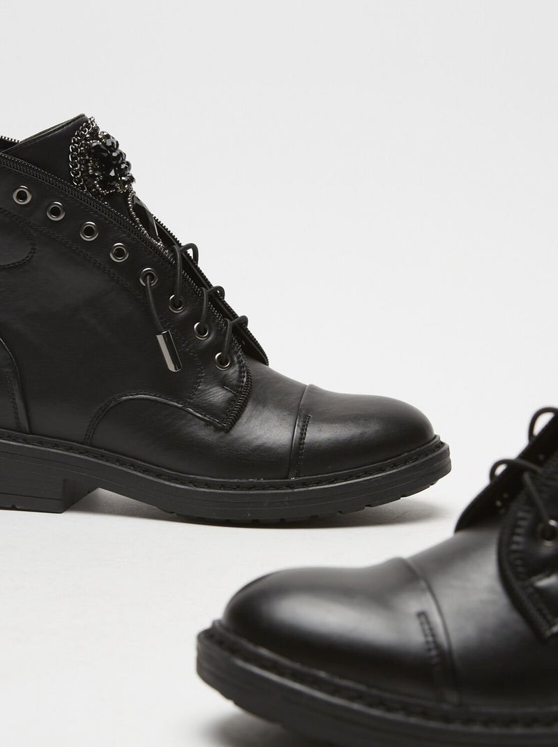 Boots avec clous BATA Noir - Kiabi
