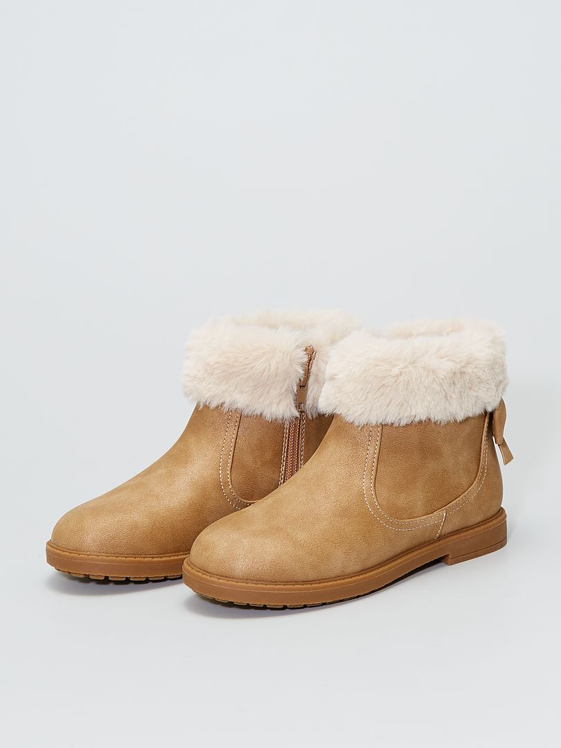 boots fourrées camel