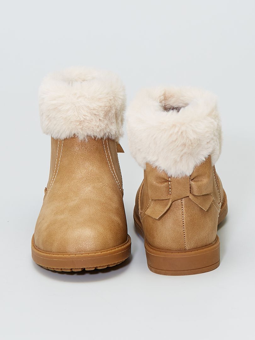 boots fourrées camel