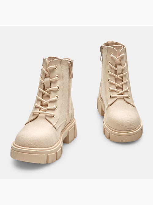 Boots avec fermeture éclair - Kiabi