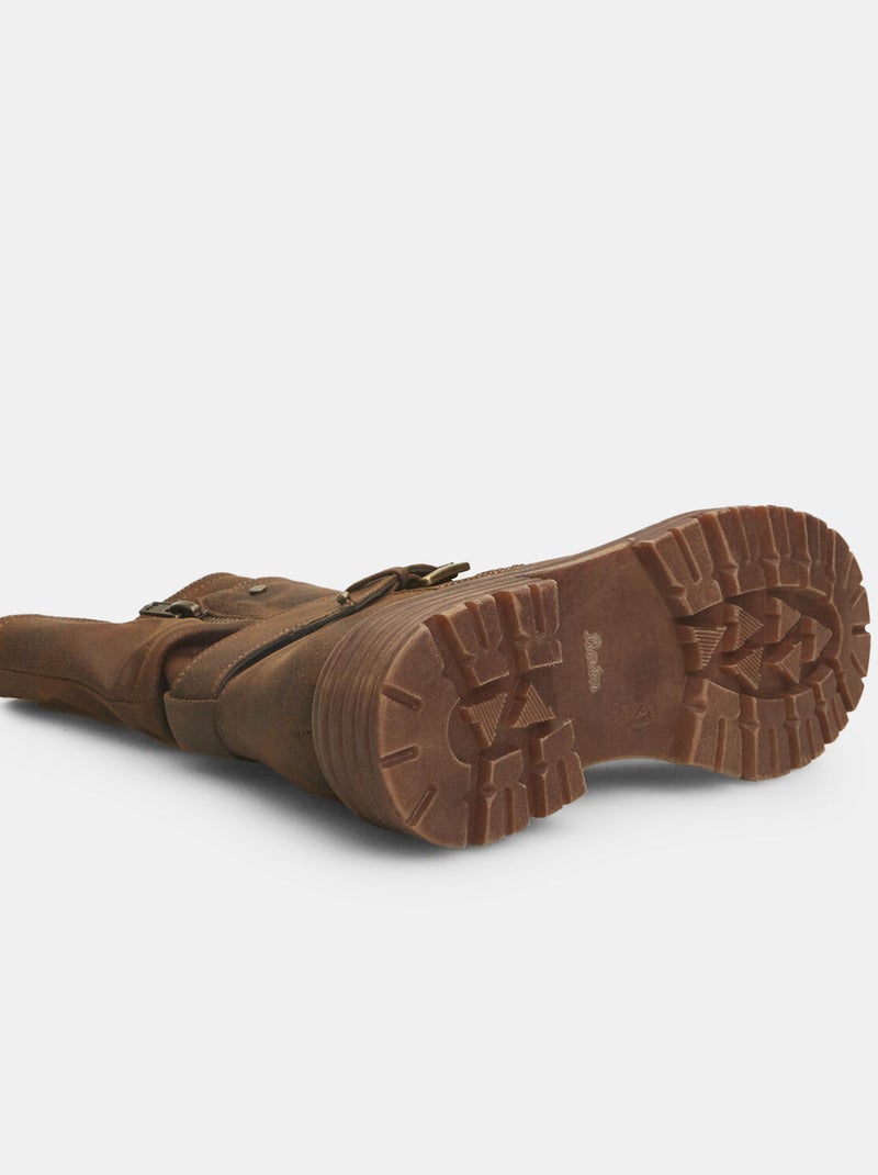 Boots avec sangle BATA Marron - Kiabi