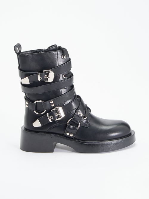 Boots avec sangles - Kiabi