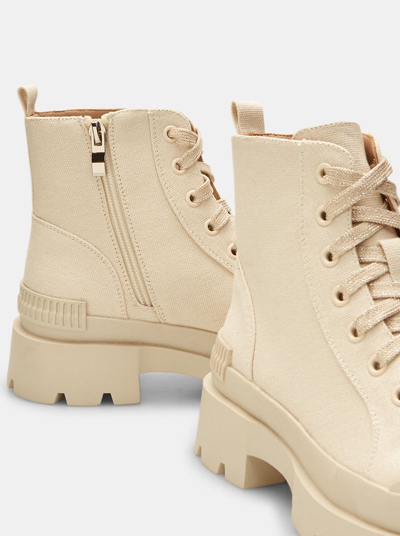 Boots avec semelle crantée BATA Beige - Kiabi