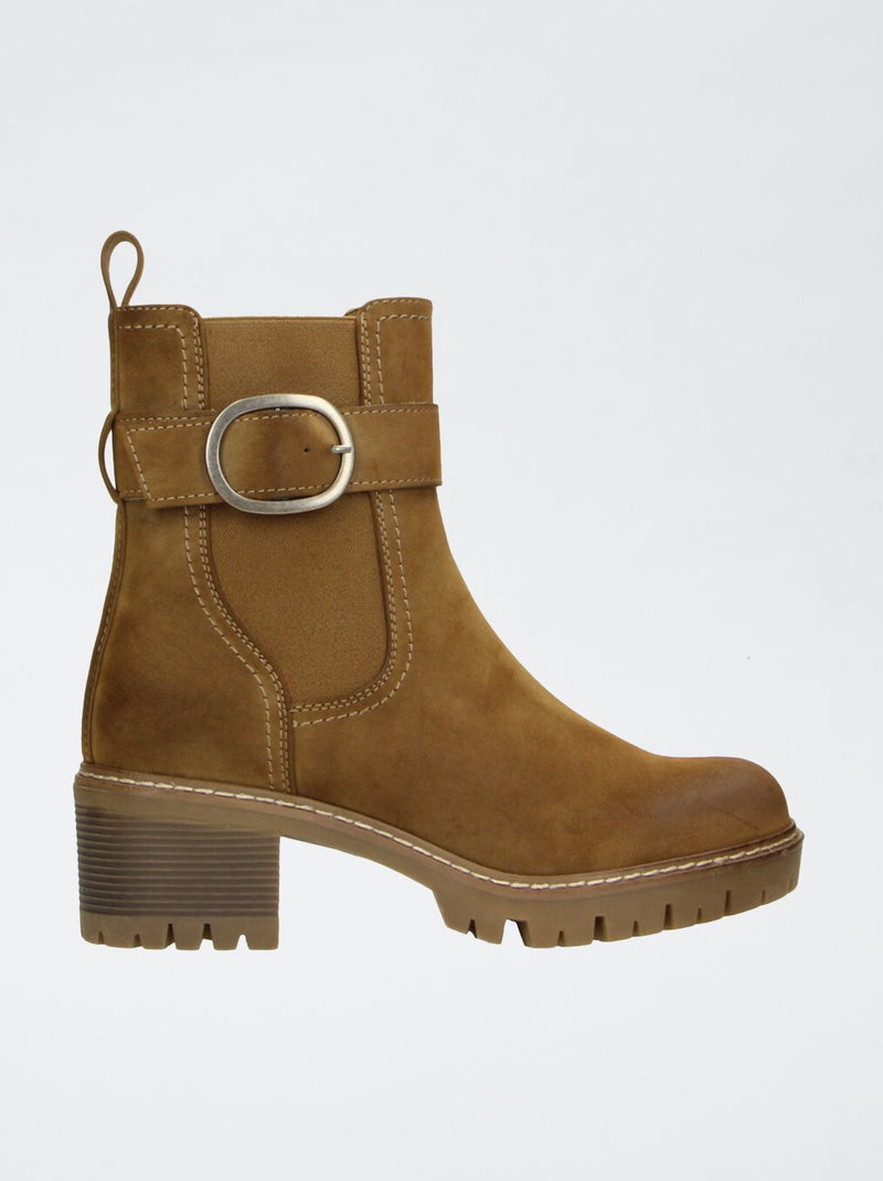 Boots avec semelle crantée Marron - Kiabi