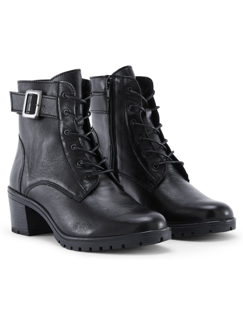 Boots avec zip et lacets - PEDICONFORT Noir Noir - Kiabi