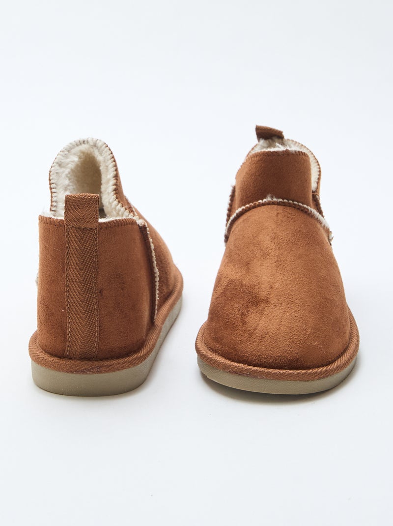 Boots basses fourrées Marron - Kiabi