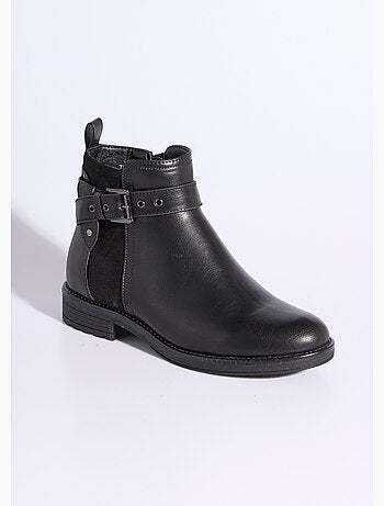 Boots bi matière avec bride cheville - afibel