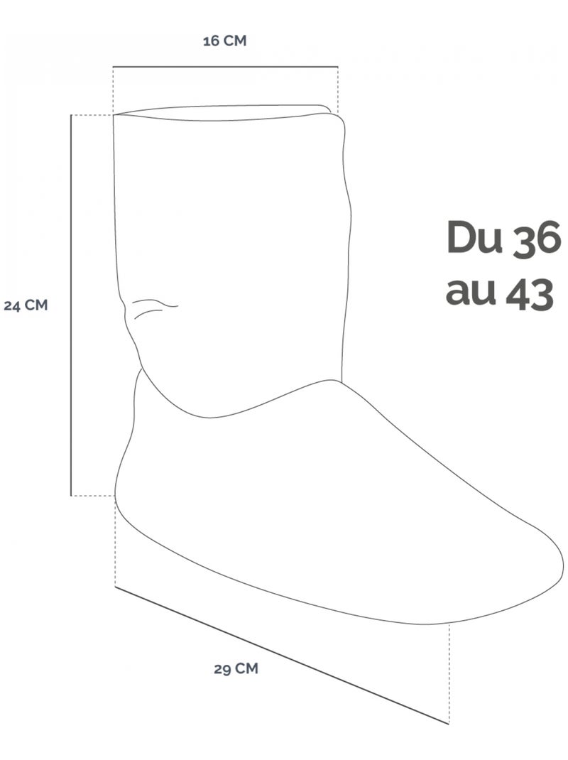Boots, bottes, chaussons chauffants micro ondes déhoussables - Vivezen Beige - Kiabi