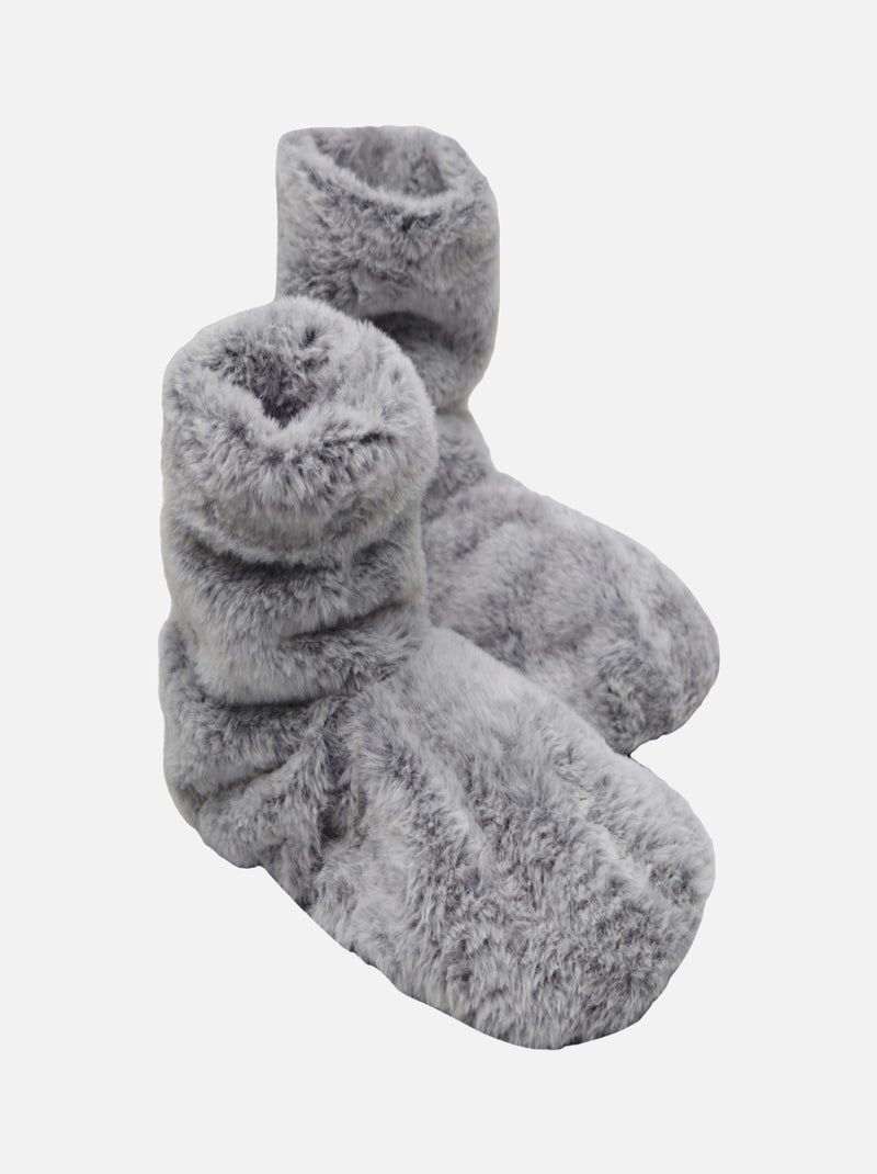Boots, bottes, chaussons chauffants micro ondes déhoussables - Vivezen Gris - Kiabi