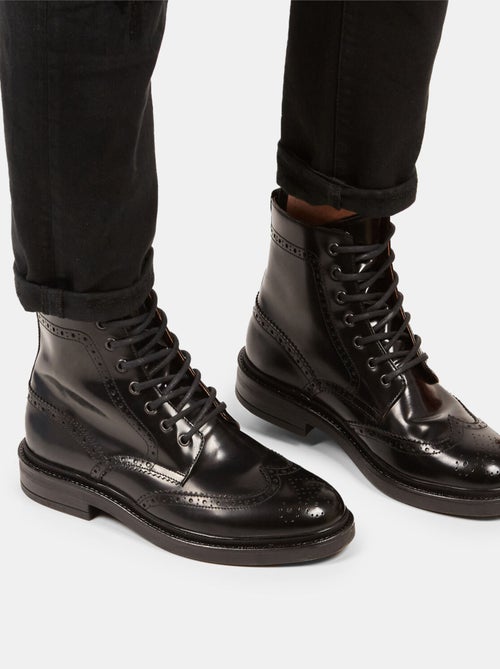 Boots brogue en cuir BATA - Kiabi