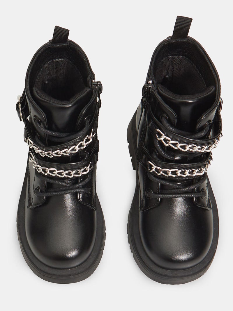 Boots Bubblegummers avec boucle en forme de cœur Noir - Kiabi