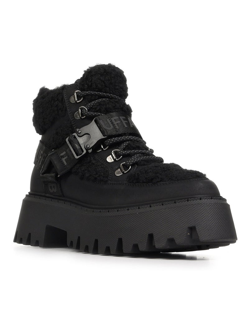 Boots Buffalo Aspen Com Mid Warm Noir - Kiabi