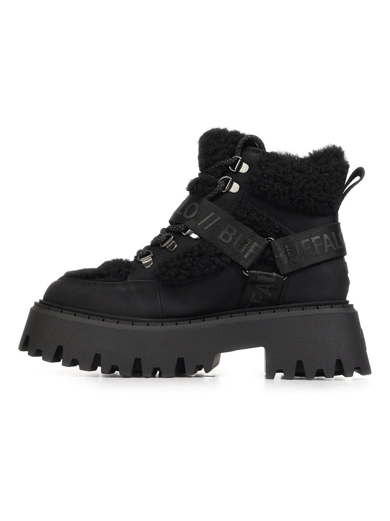 Boots Buffalo Aspen Com Mid Warm Noir - Kiabi