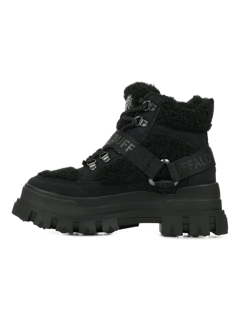 Boots Buffalo Aspha Com Mid Warm Noir - Kiabi