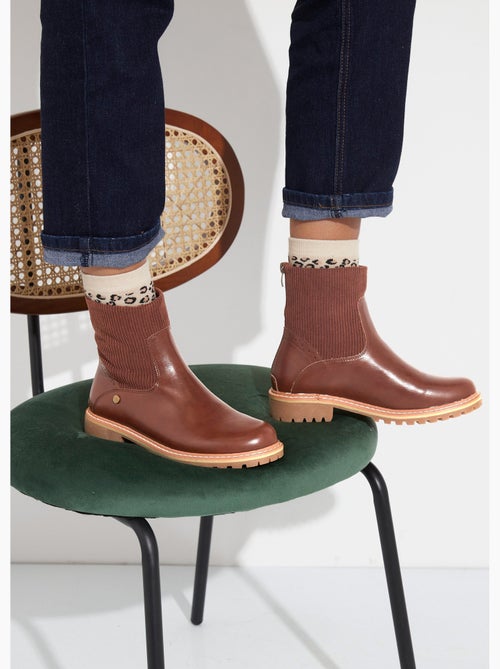 Boots camarguaises empiècement velours - afibel - Kiabi Boots camarguaises empiècement velours - afibel - Kiabi