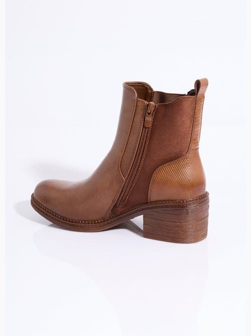 Boots Chelsea à talon et bout rond - AFIBEL - Kiabi Boots Chelsea à talon et bout rond - AFIBEL - Kiabi