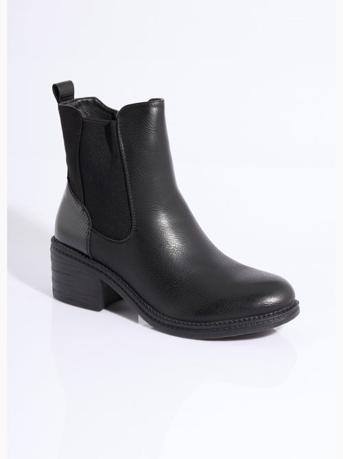 Boots Chelsea à talon et bout rond - AFIBEL - Kiabi