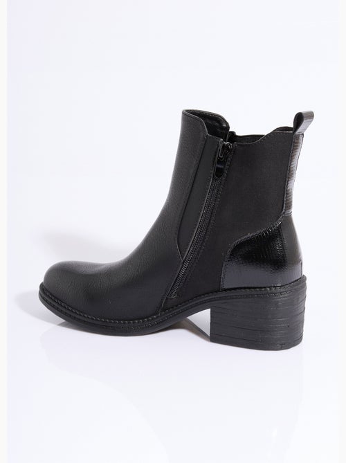 Boots Chelsea à talon et bout rond - AFIBEL - Kiabi