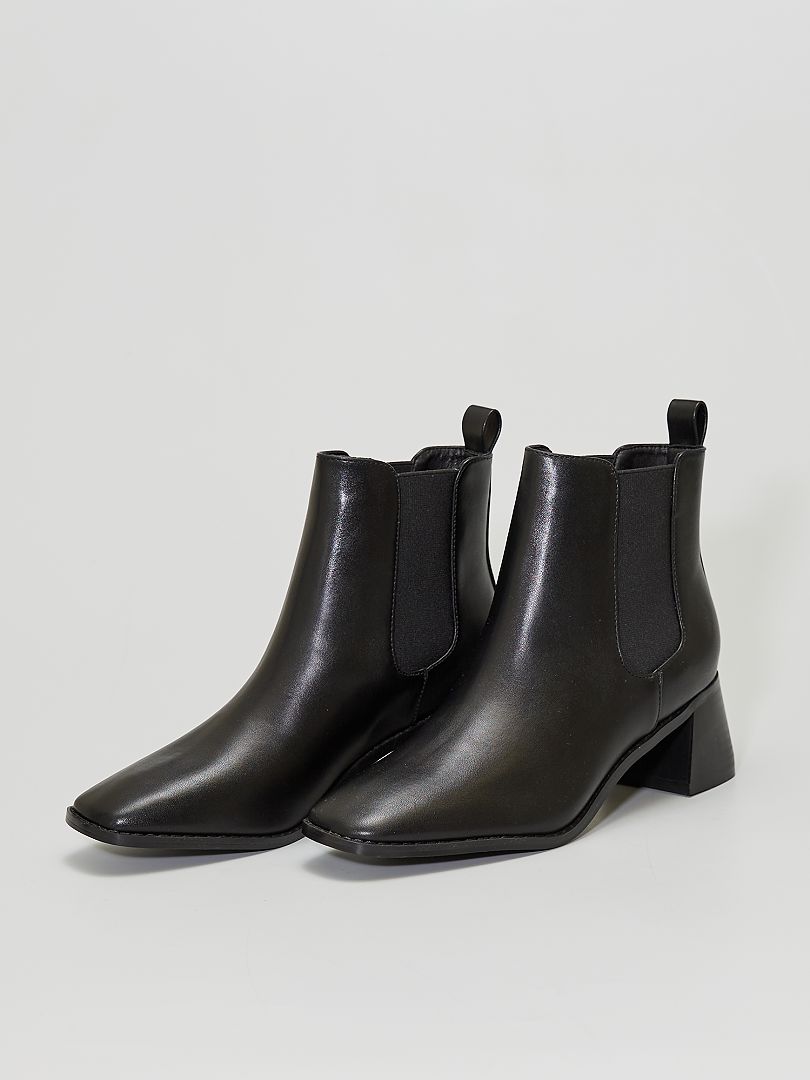 Boots 'Chelsea' à talon noir Kiabi 32.00€