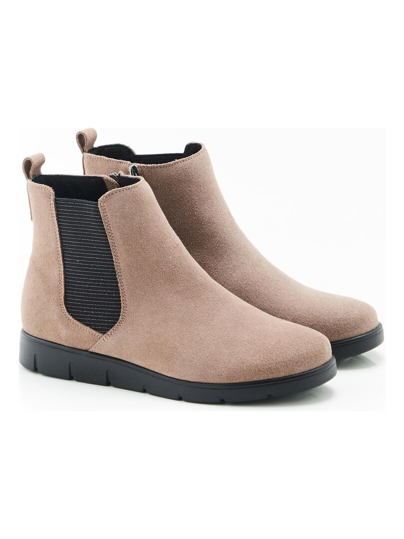 Boots chelsea brillantes Amortyl - Damart Taupe - Kiabi