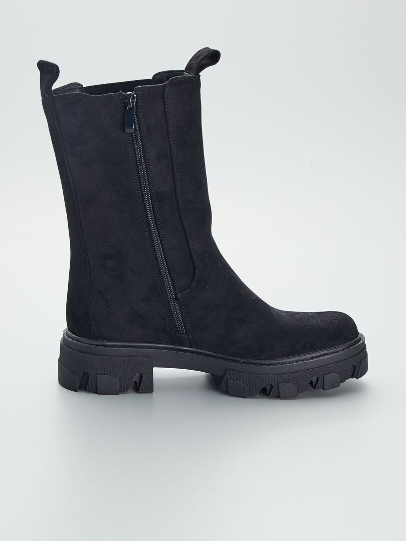Boots chelsea hautes noir Kiabi 35.00€