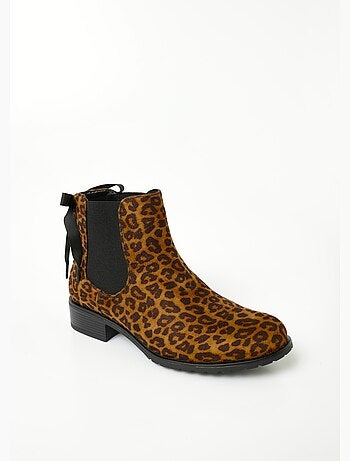 Boots Chelsea talon fantaisie avec n¿ud - AFIBEL
