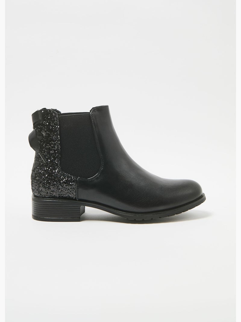 Boots Chelsea talon fantaisie avec n¿ud - AFIBEL N/A - Kiabi