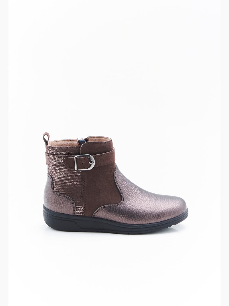 Boots compensées amortyl - damart Marron - Kiabi
