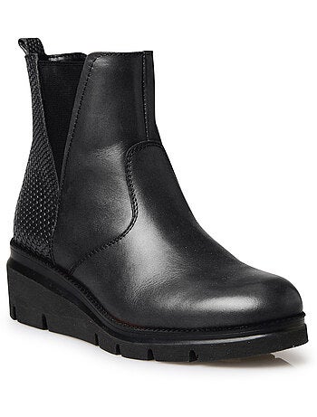 Boots compensées crantées talon 5 cm - PEDICONFORT
