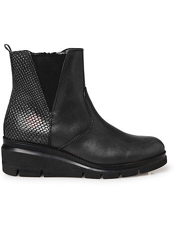 Boots compensées crantées talon 5 cm - PEDICONFORT