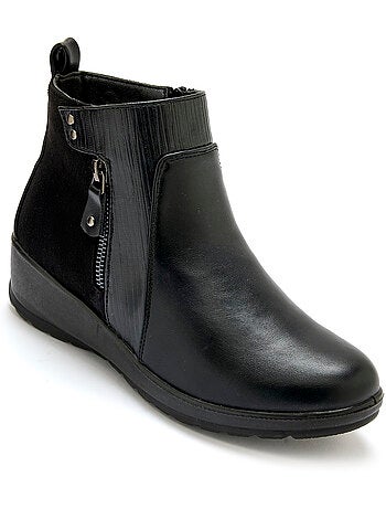 Boots compensées fourrées 2 zips - PEDICONFORT