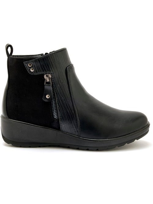 Boots compensées fourrées 2 zips - PEDICONFORT - Kiabi