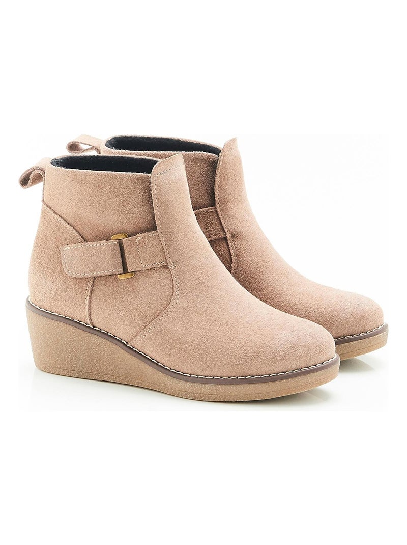 Boots compensées Thermolactyl - Damart Taupe - Kiabi