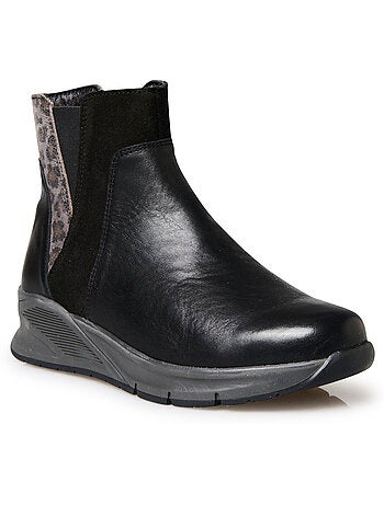 Boots compensées zippées et élastiquées - pediconfort
