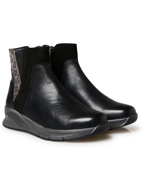 Boots compensées zippées et élastiquées - pediconfort - Kiabi