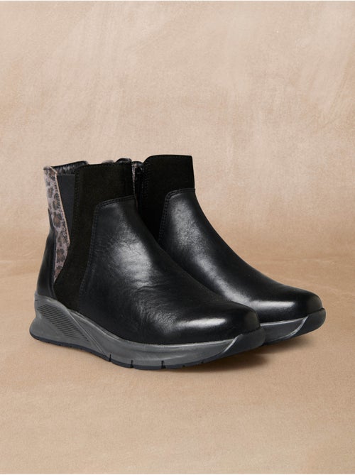 Boots compensées zippées et élastiquées - pediconfort - Kiabi
