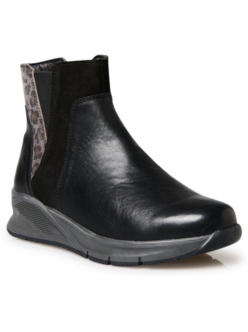 Boots compensées zippées et élastiquées - pediconfort - Kiabi