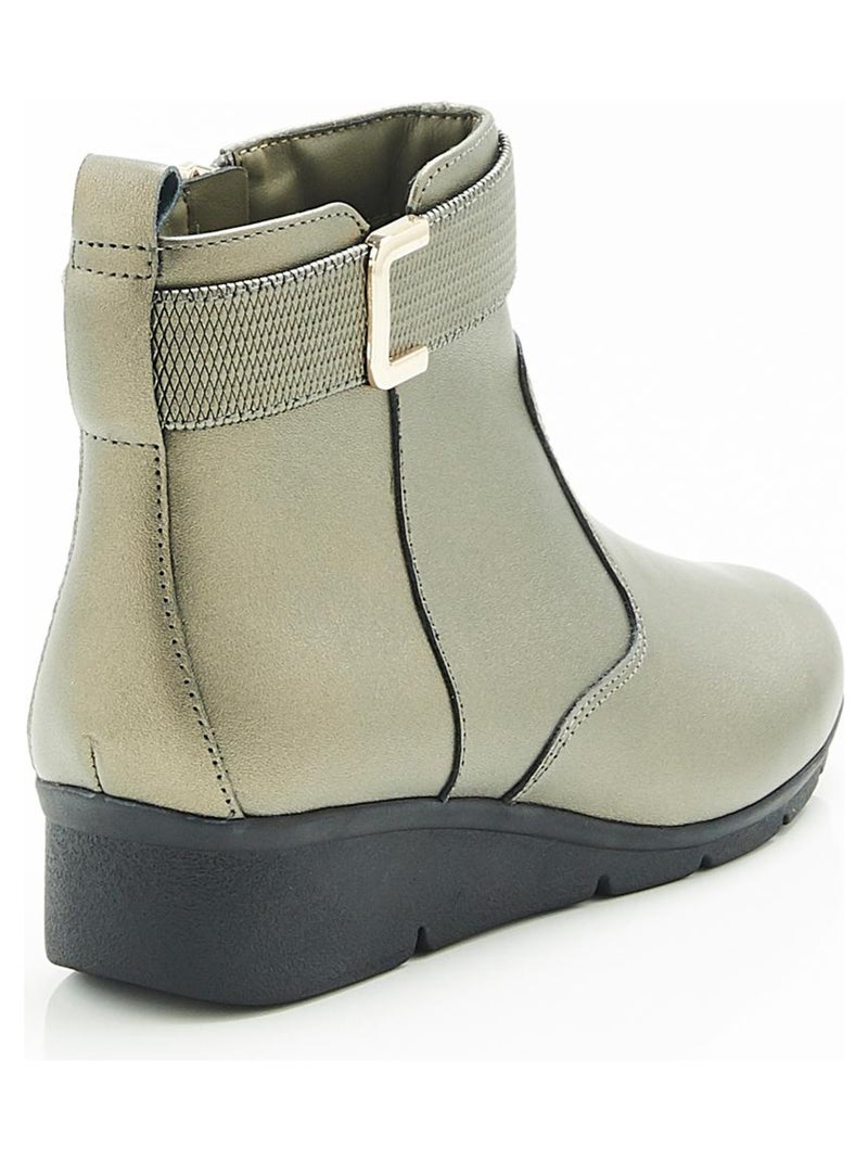 Boots compensés à boucle Amortyl - Damart Marron - Kiabi