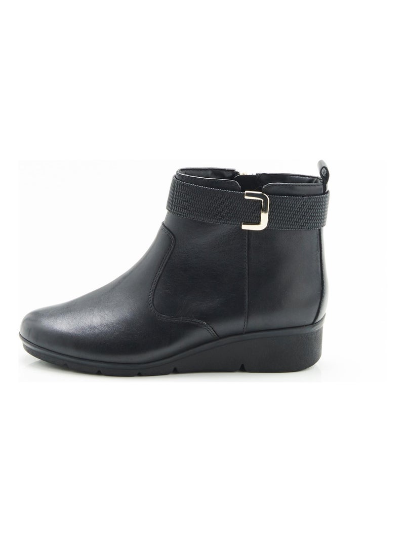 Boots compensés à boucle Amortyl - Damart Noir - Kiabi