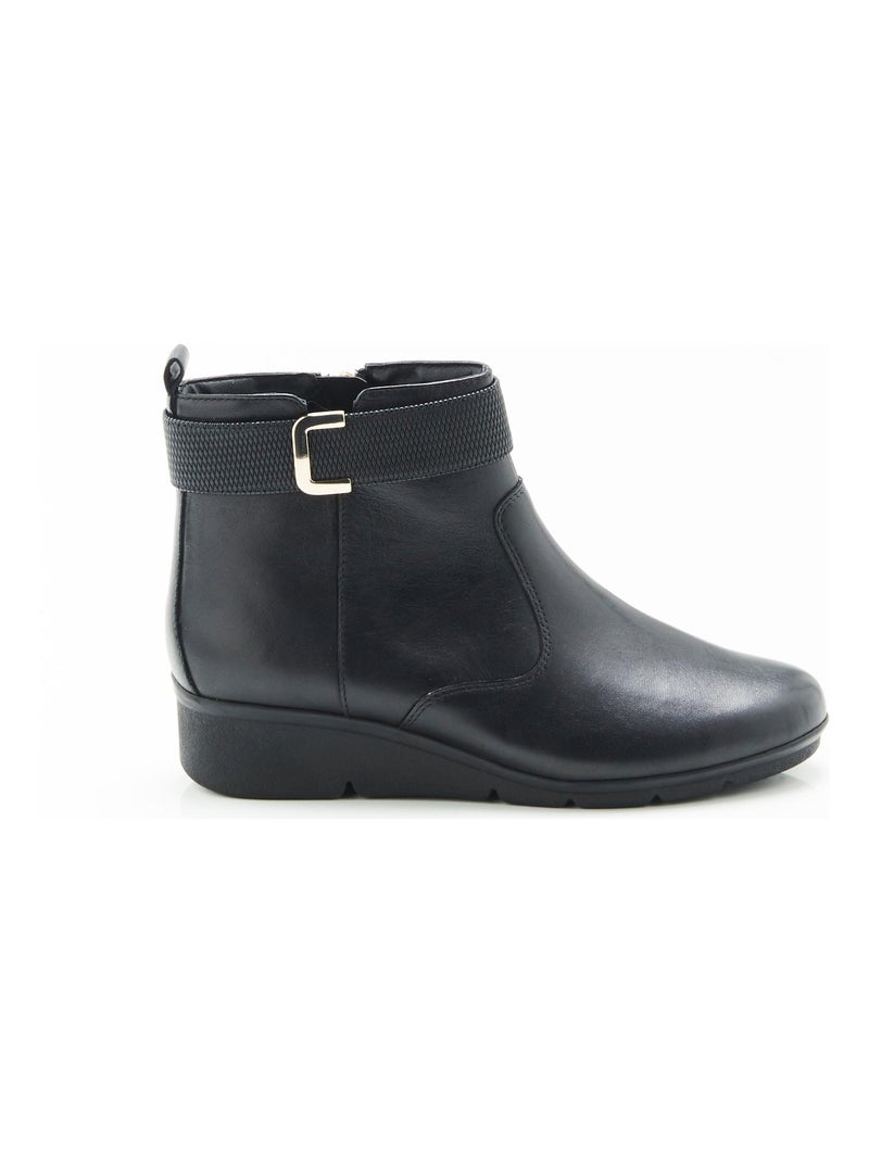 Boots compensés à boucle Amortyl - Damart Noir - Kiabi