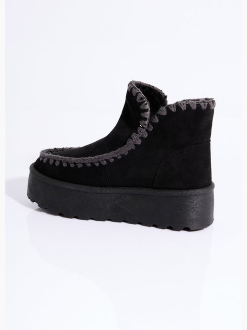 Boots confort compensées en suédine - AFIBEL - Kiabi Boots confort compensées en suédine - AFIBEL - Kiabi