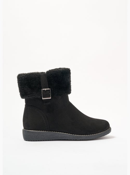 Boots confort, revers fausse fourrure - Afibel - Kiabi