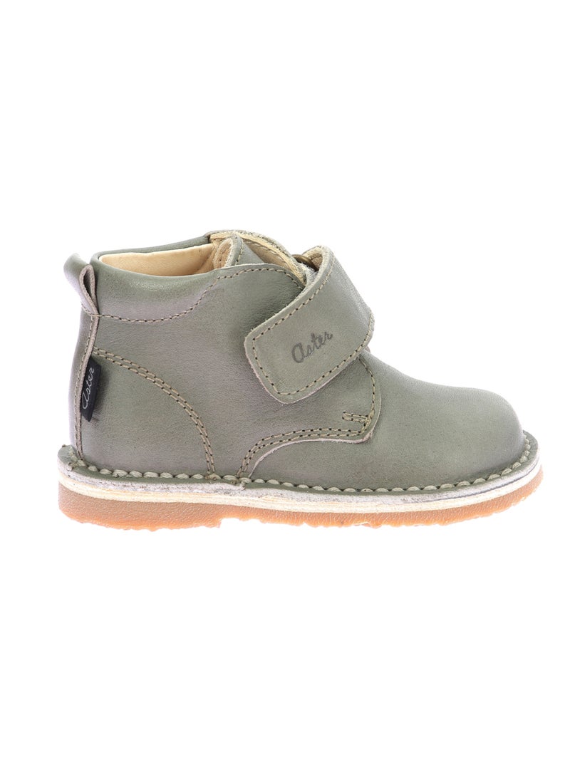 Boots Cuir Abocratch Aster Kaki - Kiabi