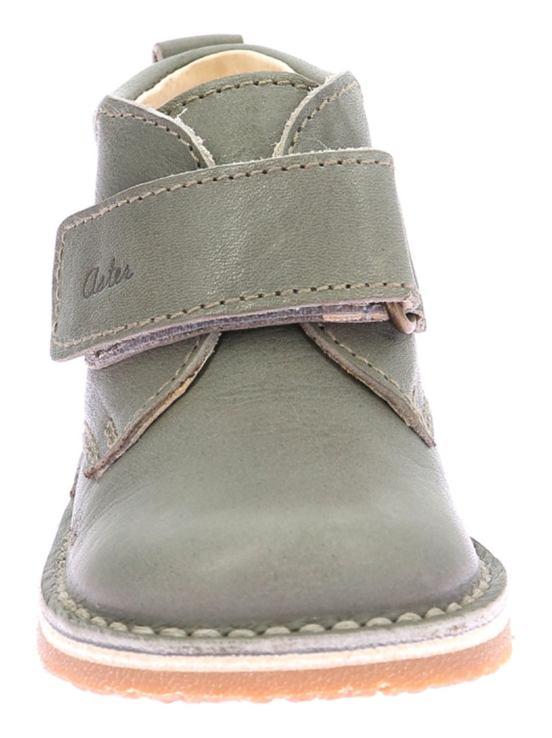 Boots Cuir Abocratch Aster Kaki - Kiabi