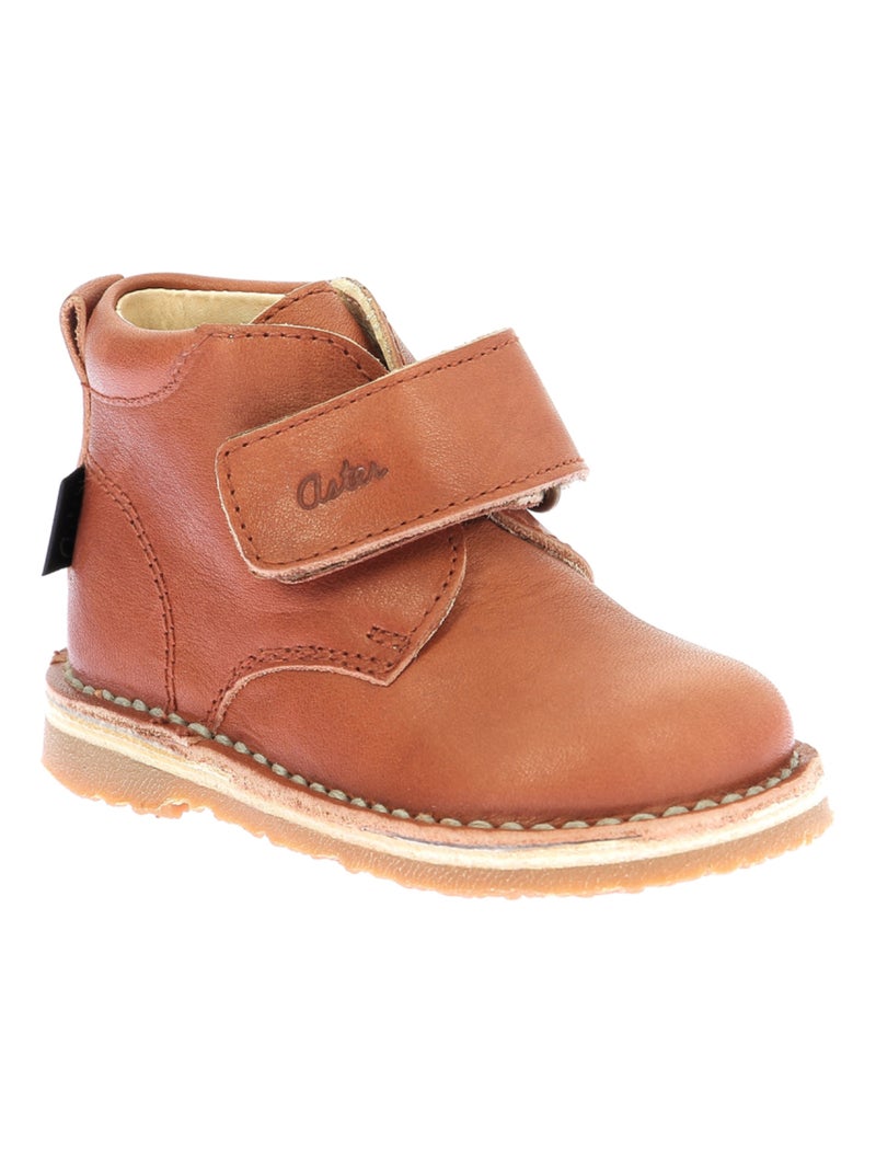 Boots Cuir Abocratch Aster Rouge - Kiabi