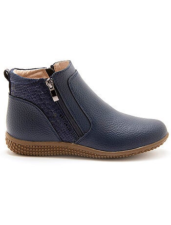 Boots cuir double zip - PEDICONFORT
