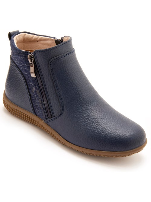 Boots cuir double zip - PEDICONFORT - Kiabi